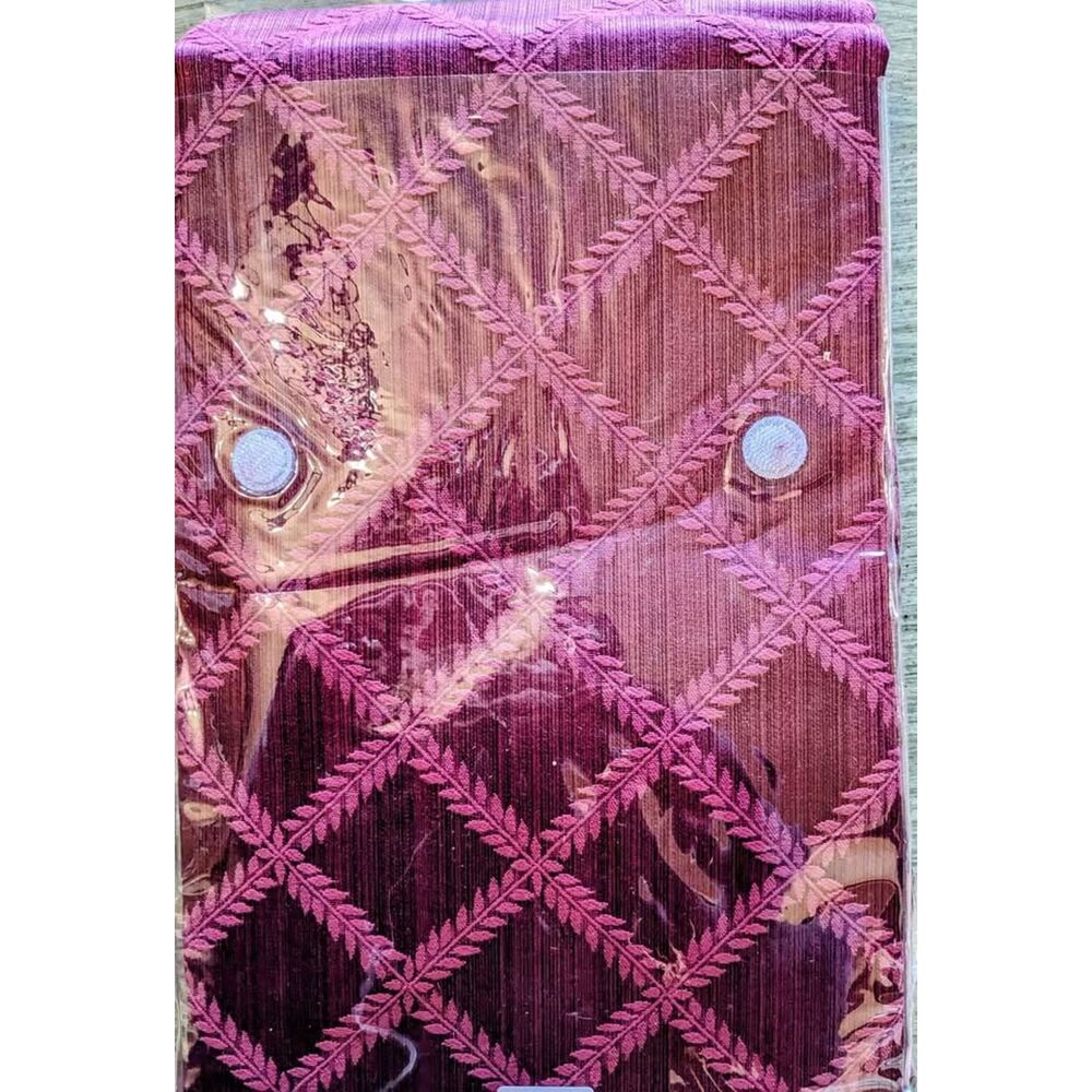 Lenox Laurel Leaf Red Cotton Blend Rectangular Tablecloth 70x86" Seats 6-8 NEW